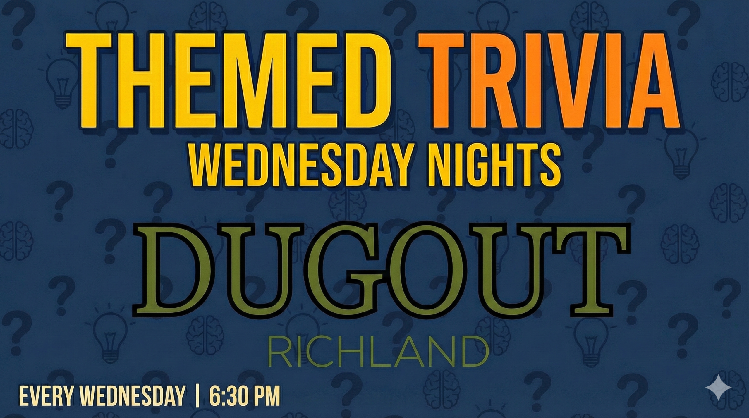 Wednesday Themed Trivia at Richland Dugout