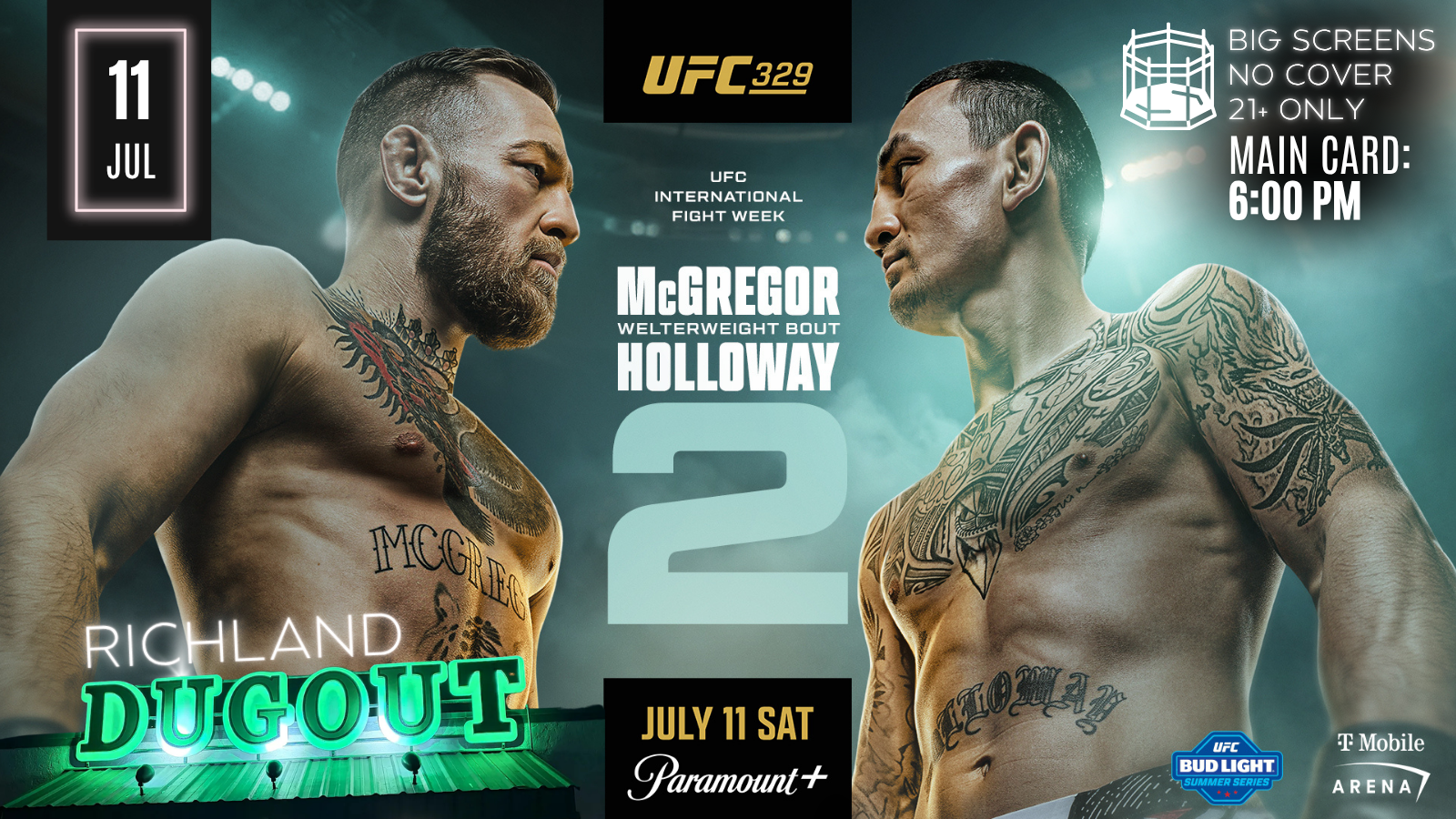 UFC 329 Watch Party: Return of Conor McGregor 🥊 - The Dugout Bar